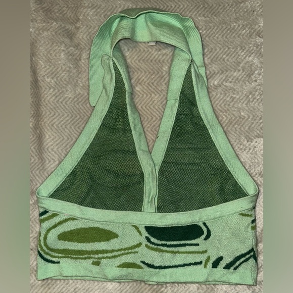 Button Front Halter Top - Picture 2 of 4